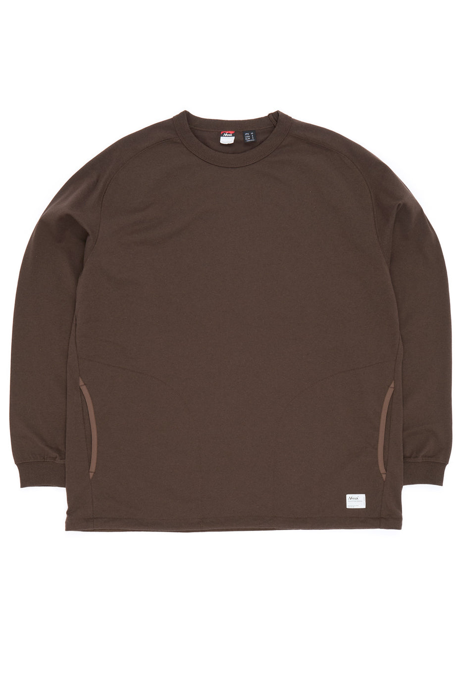 Nanga Men's Eco Hybrid Oversized Long Sleeve Tee - Brown