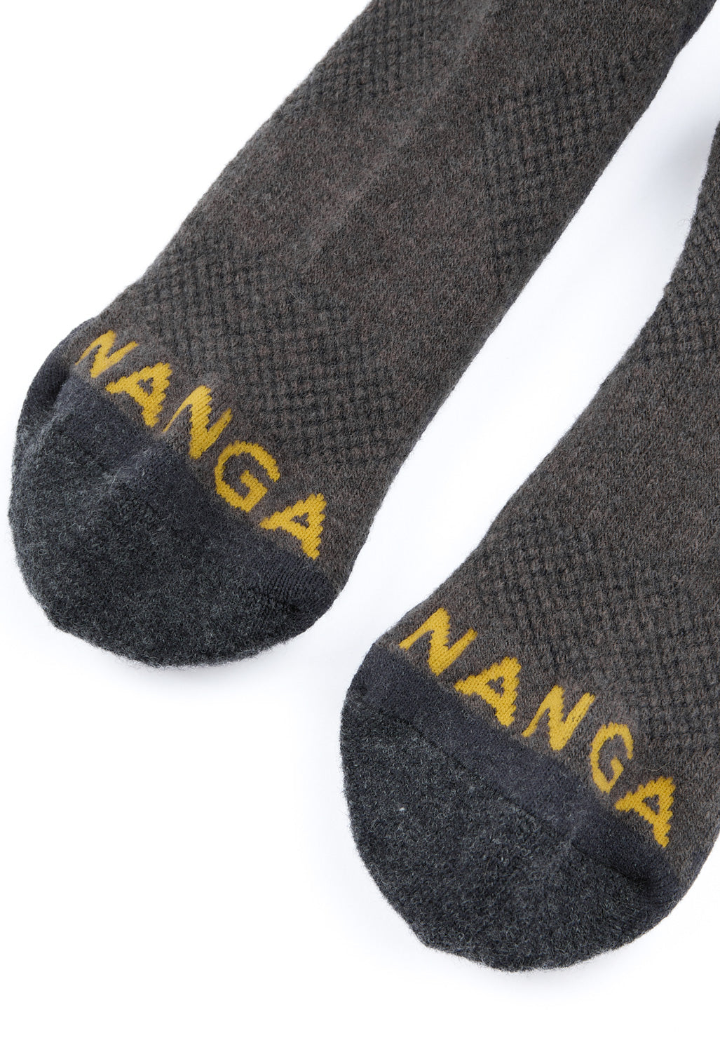 Nanga Wool Pile Compression Crew Socks - Charcoal