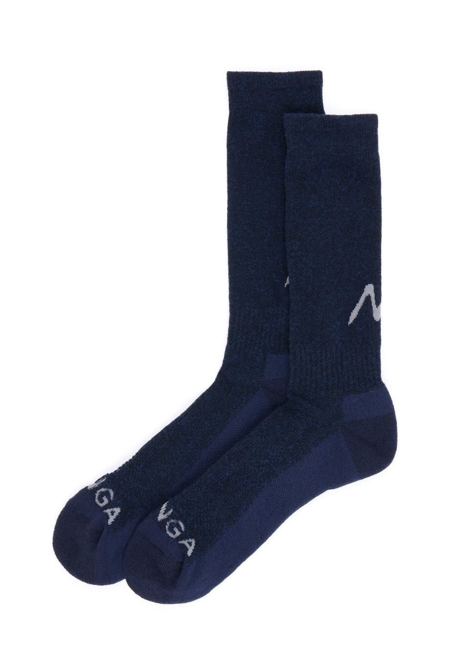 Nanga Wool Pile Compression Crew Socks - Navy
