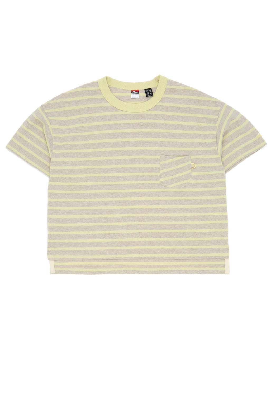 Nanga Women's Eco Hybrid Border Tee - Oatmeal / Yellow