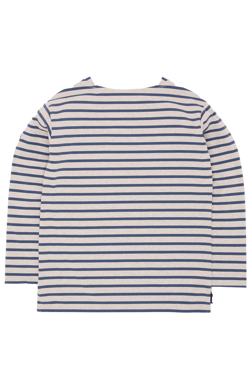 Nanga Women's Eco Hybrid Loose Fit Border Long Sleeve Tee - Oatmeal / Navy