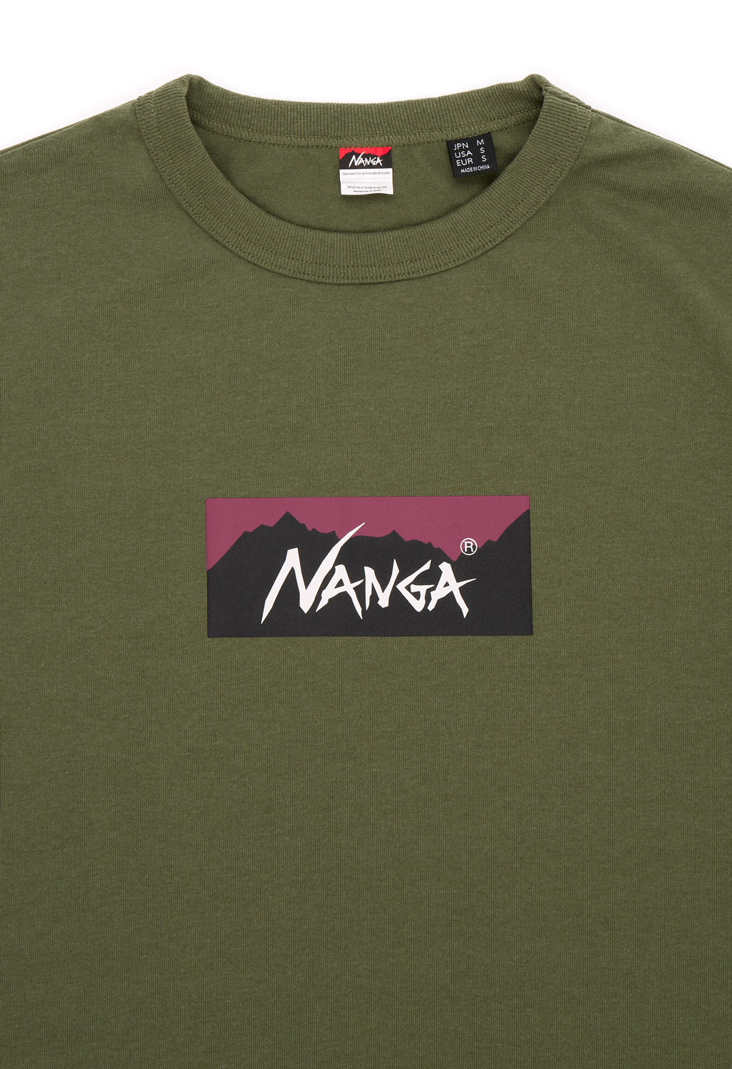 Nanga Men's Eco Hybrid Box Logo Long Sleeve Tee - Dark Green