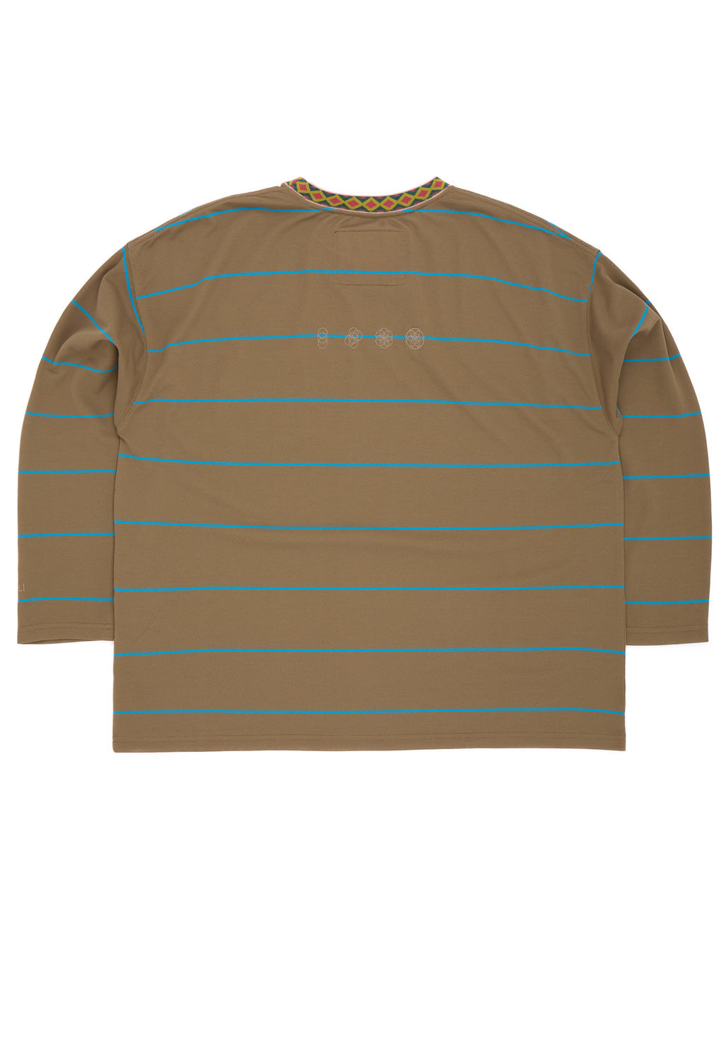 Nanga Men's Ringer Collar Panel Long Sleeve Tee - Bright Khaki