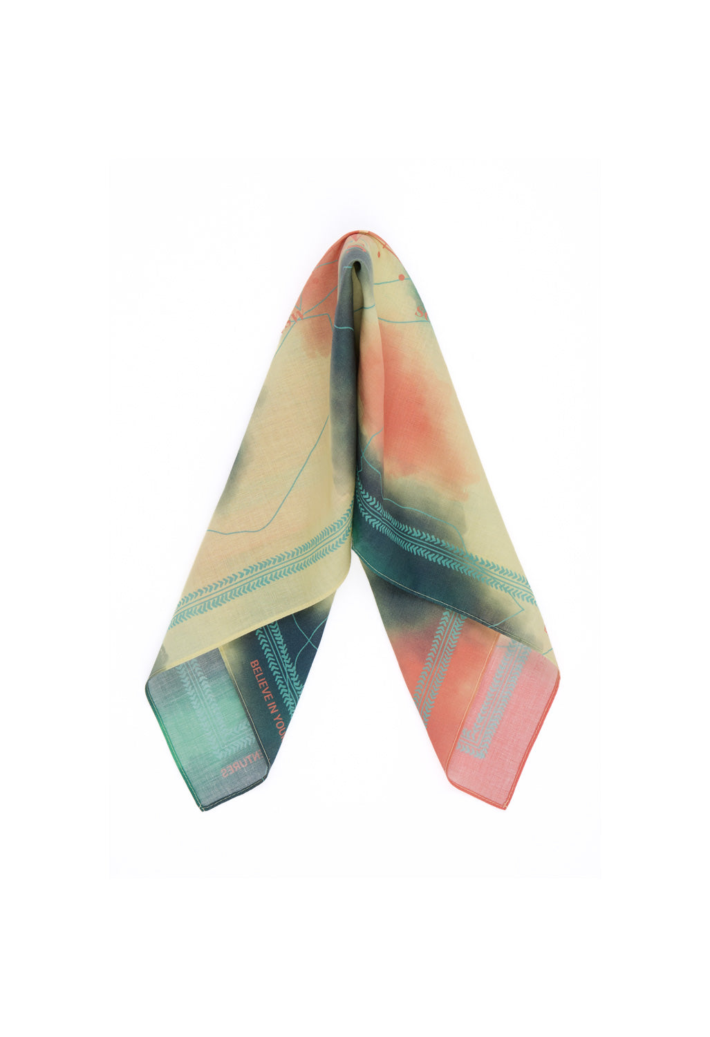 Nanga Journey Pattern Bandana - Cream