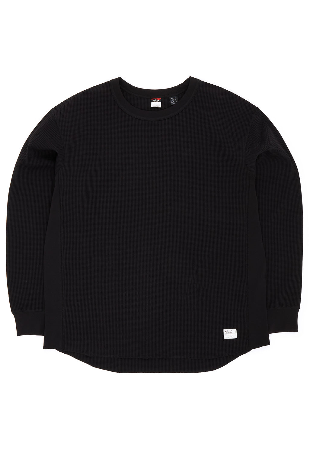 Nanga Men's Airflex Waffle Long Sleeve Tee - Black