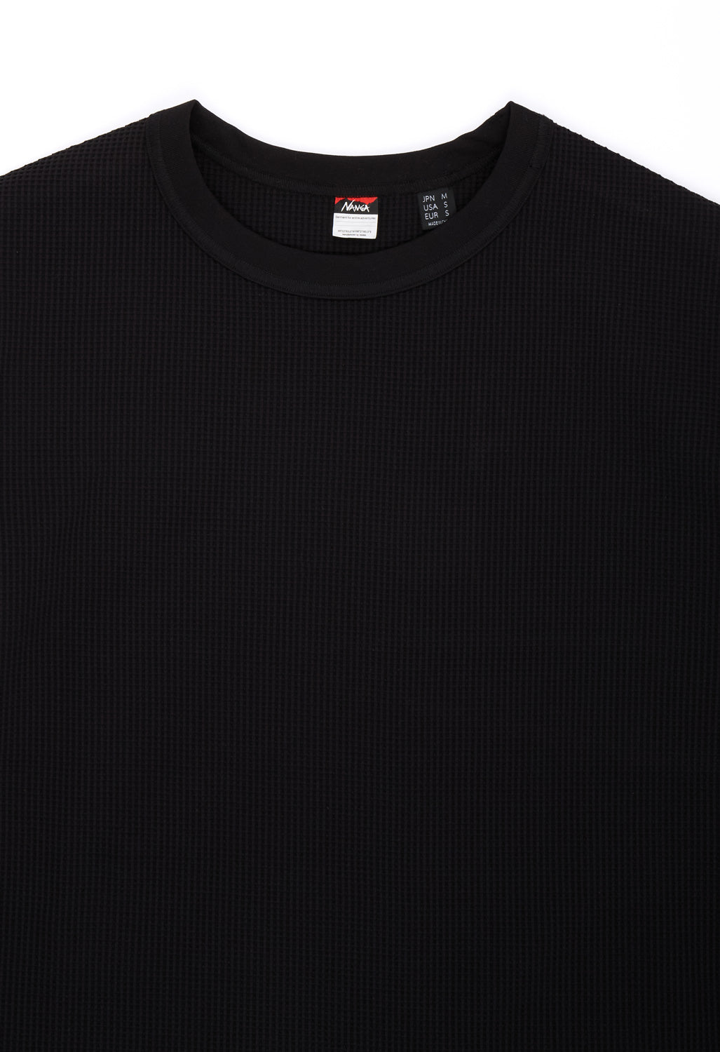Nanga Men's Airflex Waffle Long Sleeve Tee - Black