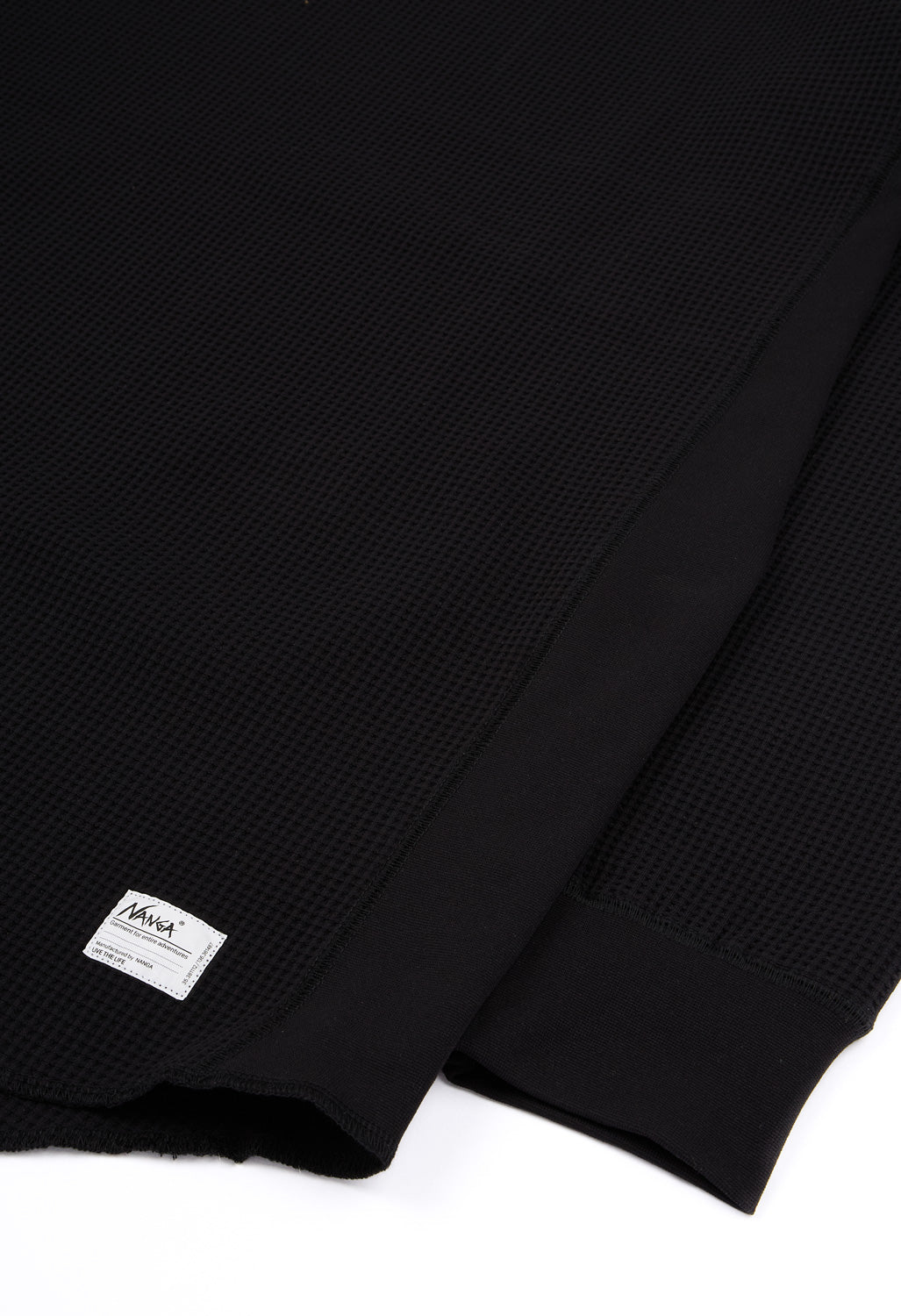 Nanga Men's Airflex Waffle Long Sleeve Tee - Black