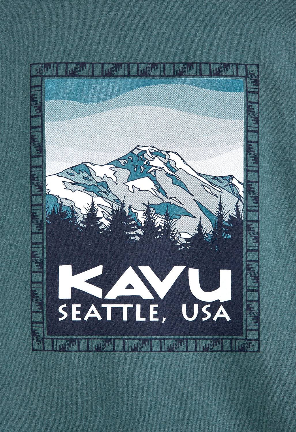 KAVU Mountain Men's Long Sleeve T-Shirt - Spruce
