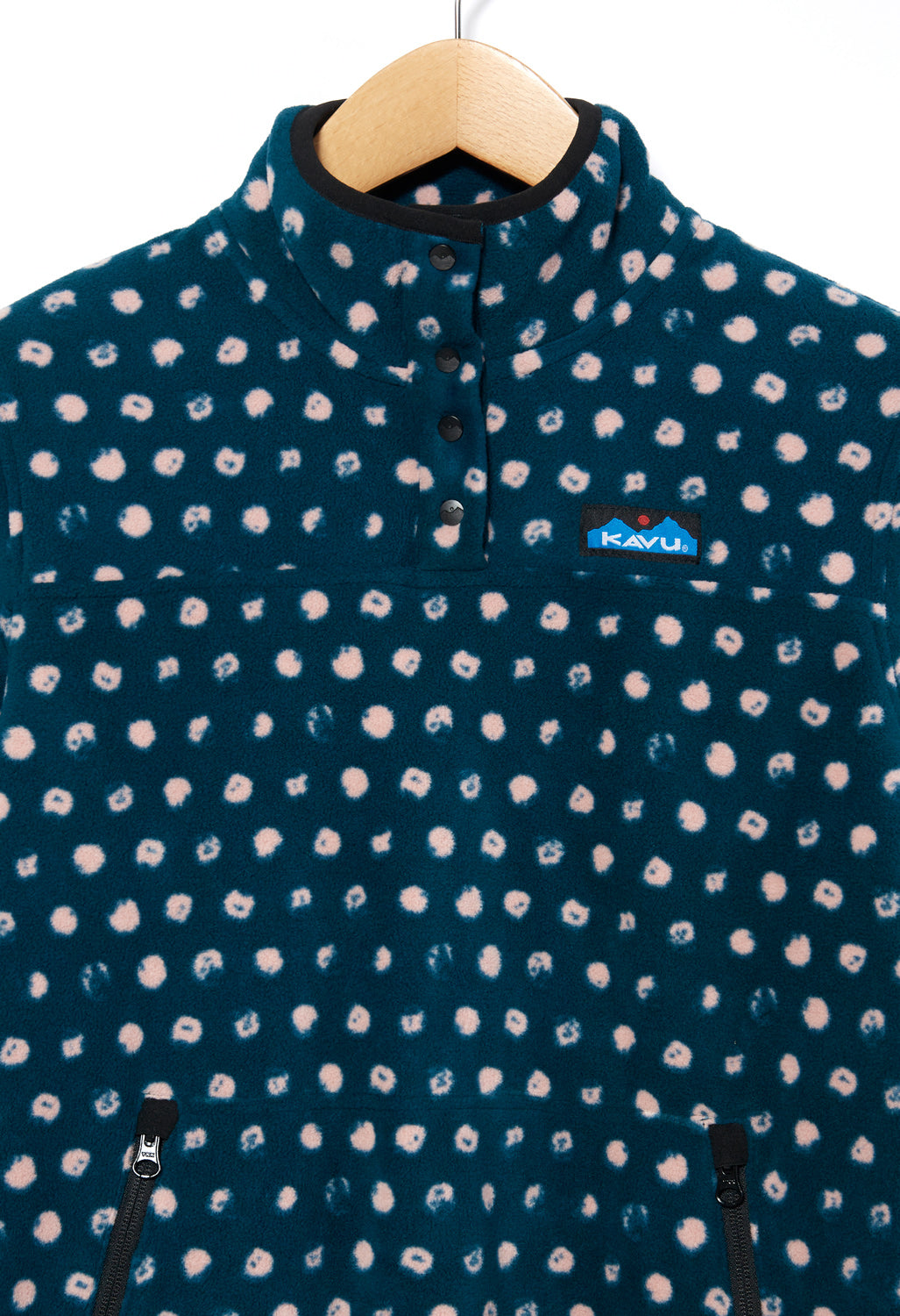 KAVU Women's Cavanaugh Fleece Pullover - Pinerose Dots