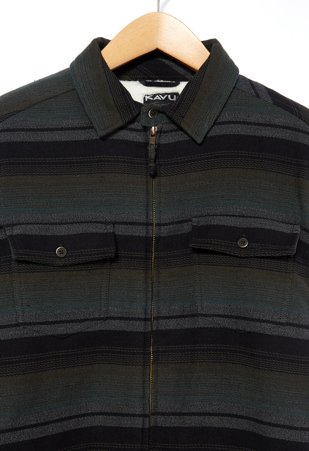 KAVU Men's Eagle Pine Shirt - Forest Stripe