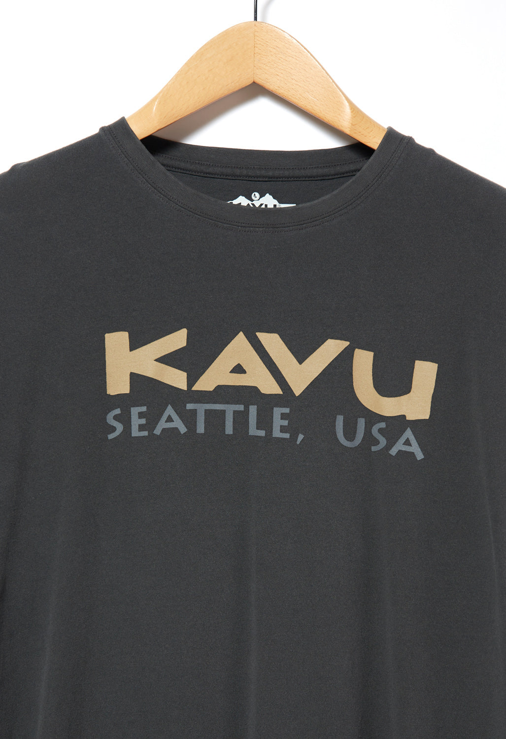 KAVU Men's Spellout T-Shirt - Black Licorice