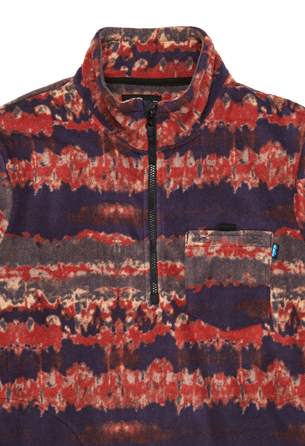 KAVU Men's Bay Ridge Quarter Zip Fleece - Duff Tie Dye