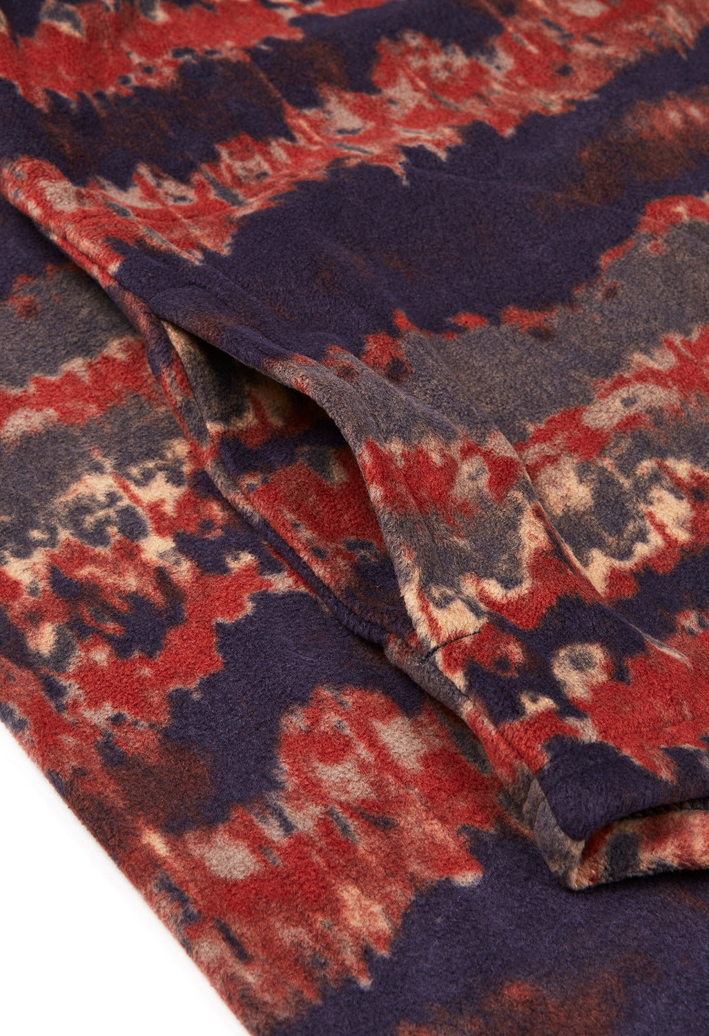 KAVU Men's Bay Ridge Quarter Zip Fleece - Duff Tie Dye