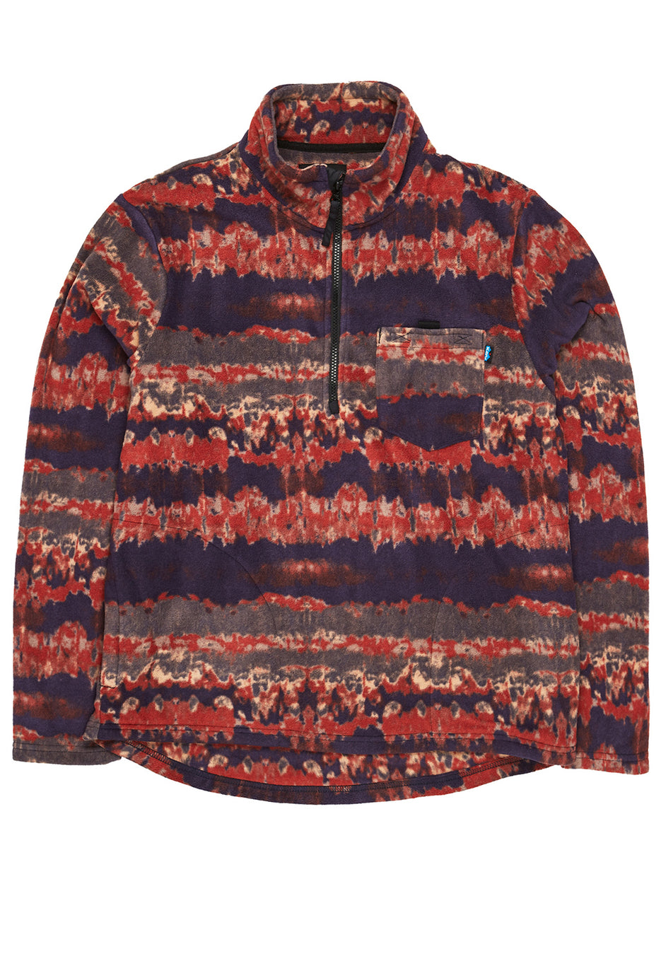 KAVU Men's Bay Ridge Quarter Zip Fleece - Duff Tie Dye