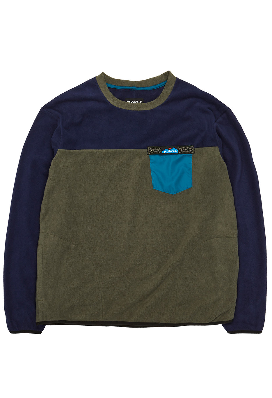 KAVU Men's Crew Who Fleece Sweatshirt - Cascade Rapids