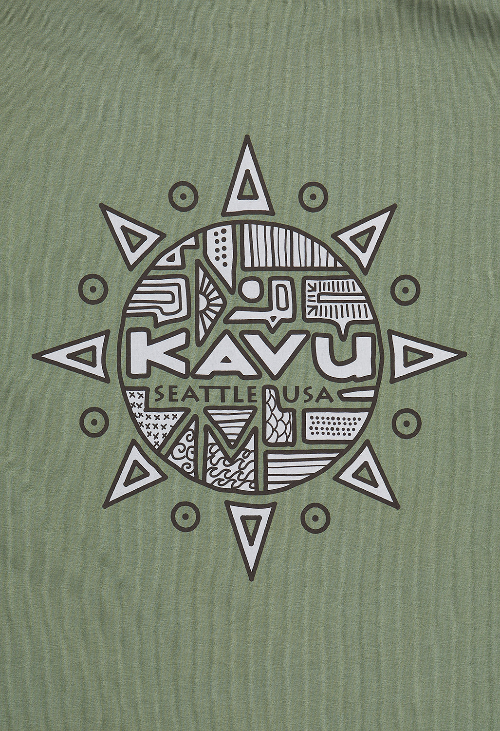 KAVU Men's Compass Long Sleeved Tee - Dark Forest