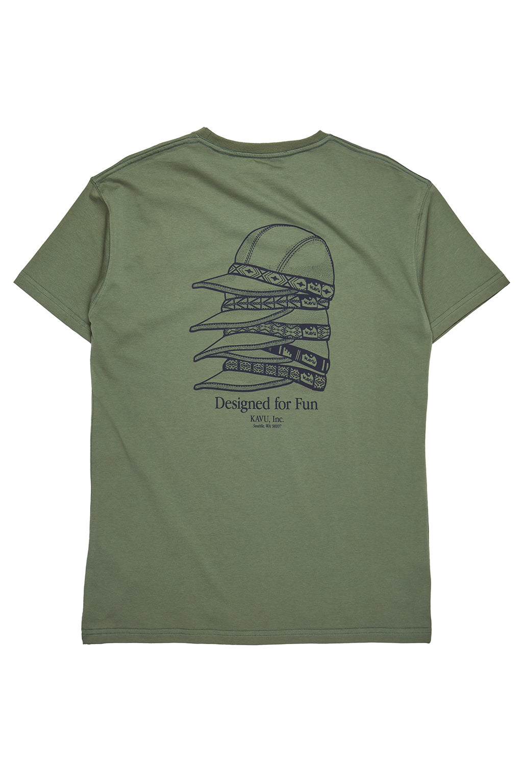 KAVU Men's Stackcap Tee - Dark Forest