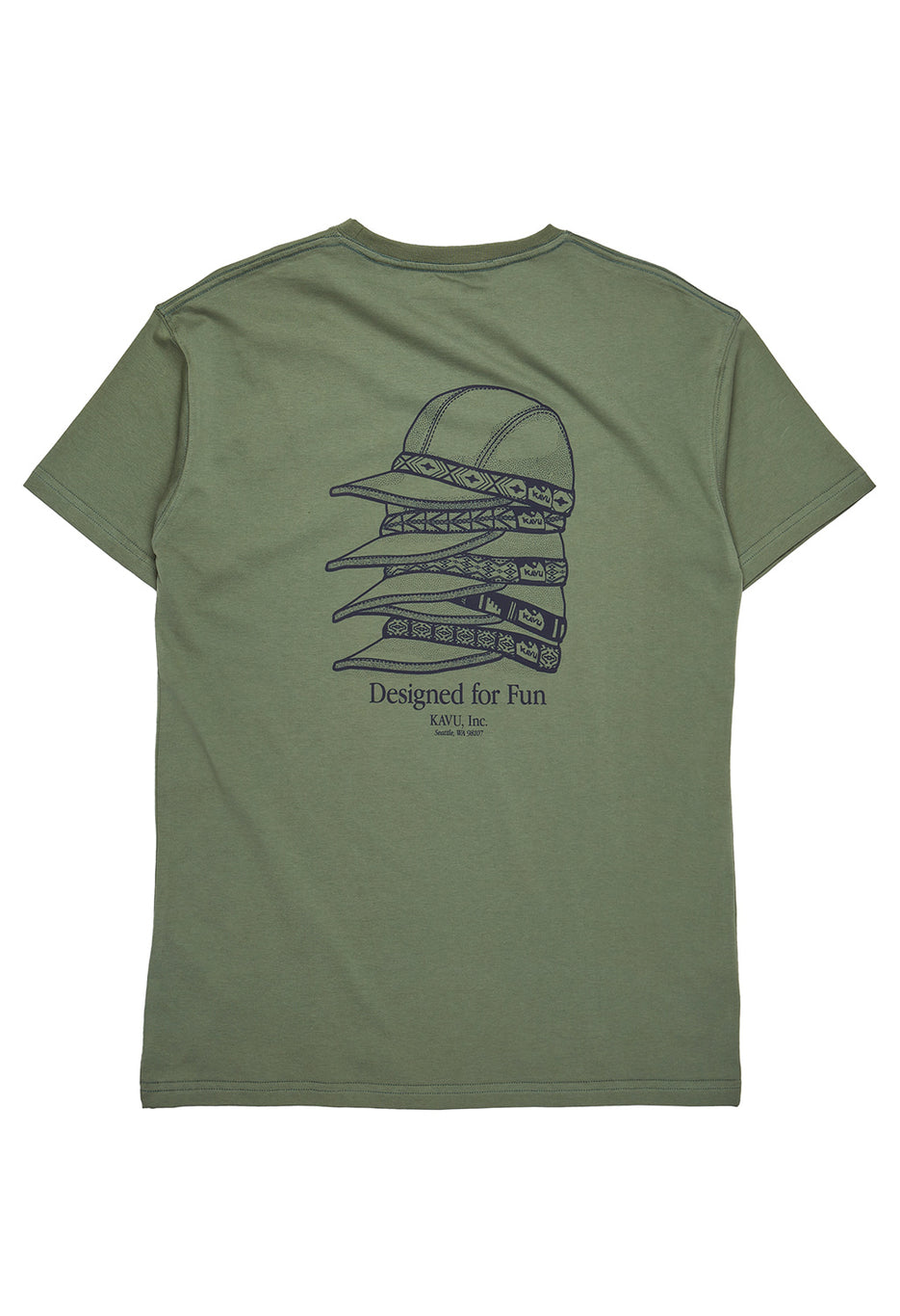 KAVU Men's Stackcap Tee - Dark Forest