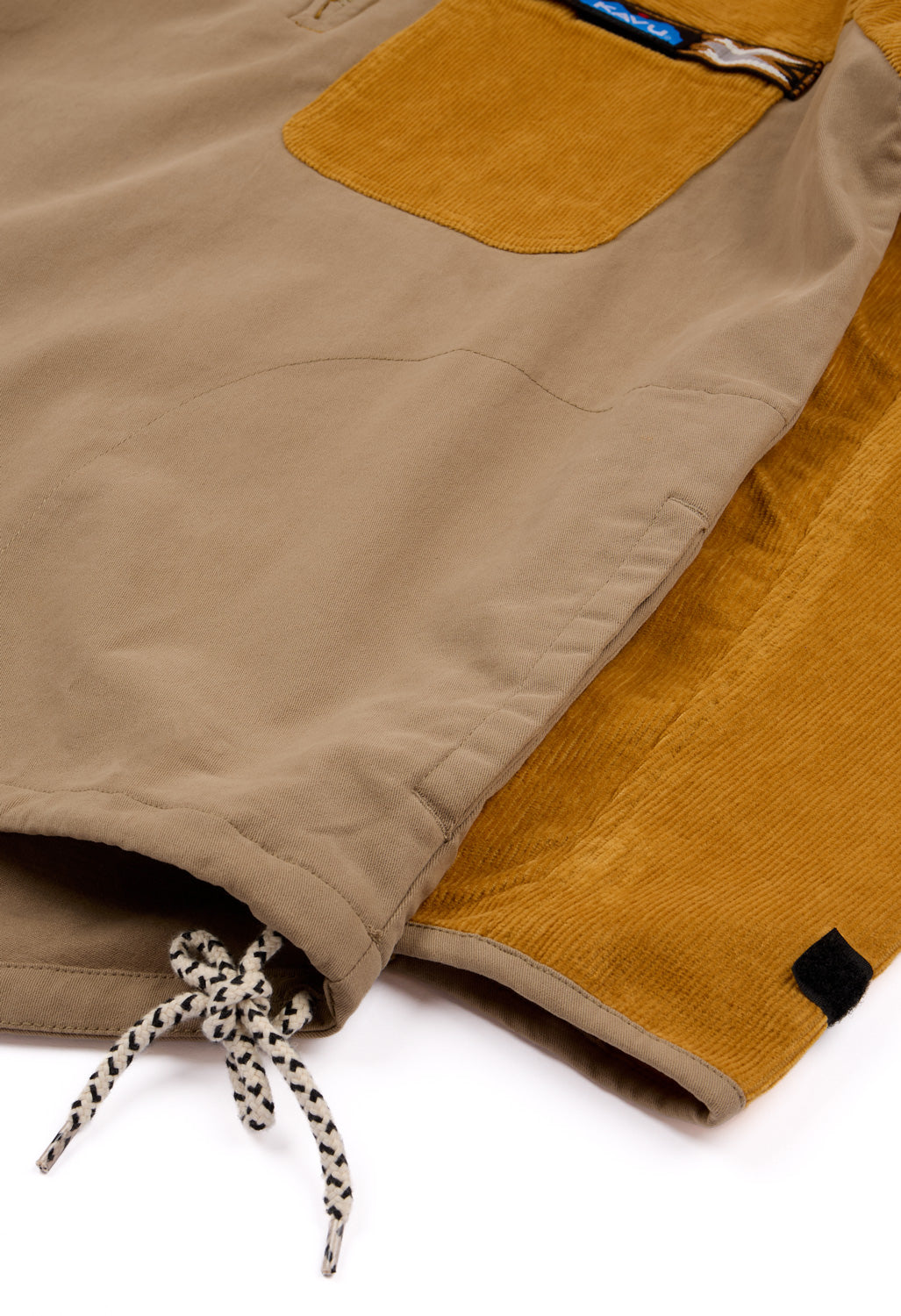 KAVU Men's Throwshirt Flex Half Zip Jacket - Wood Tones