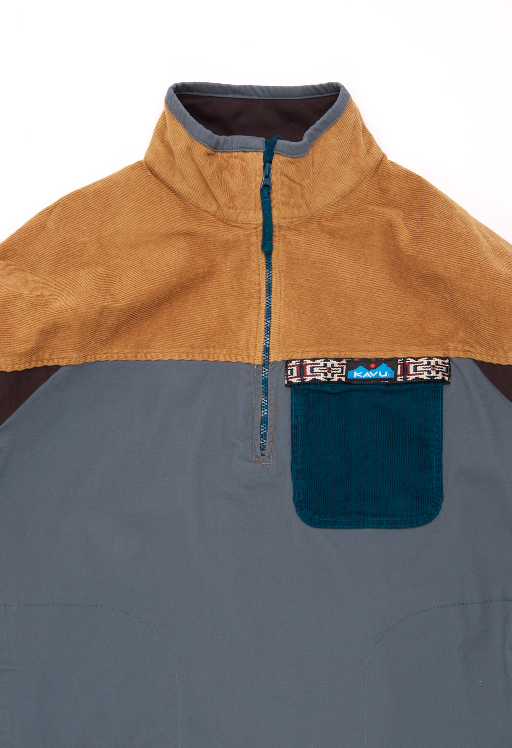 KAVU Men's Throwshirt Flex Half Zip Jacket - Bend Blend