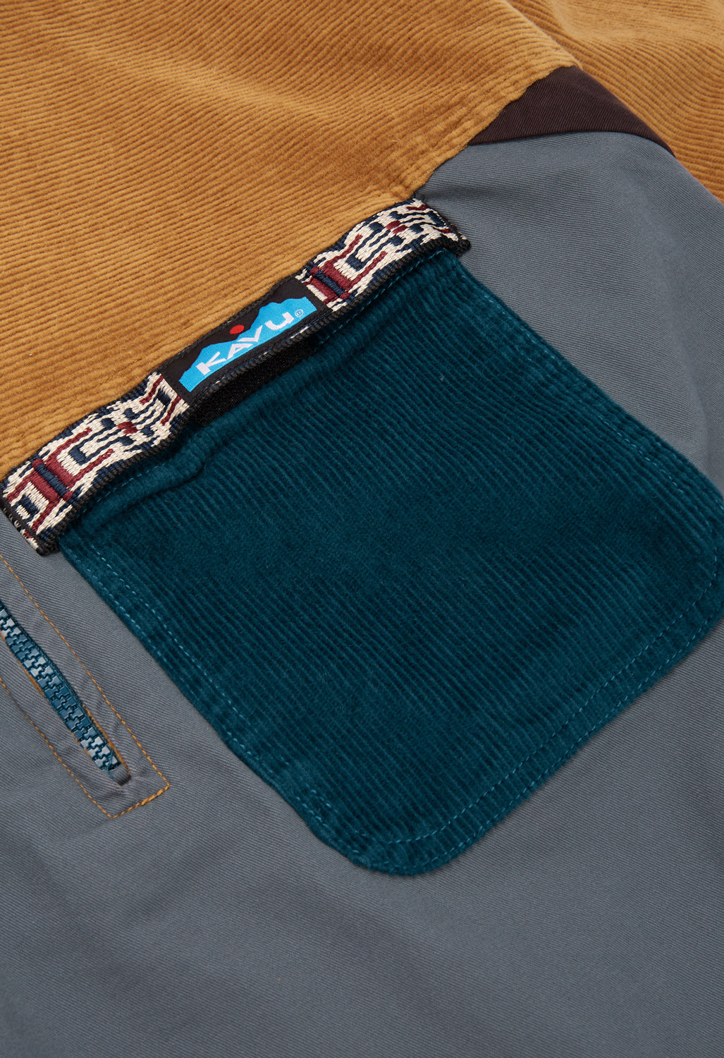 KAVU Men's Throwshirt Flex Half Zip Jacket - Bend Blend