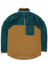 KAVU Men's Throwshirt Flex Half Zip Jacket - Green Space