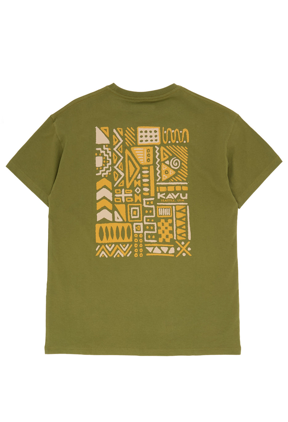 KAVU Men's Chalk Marks Tee - Green Moss