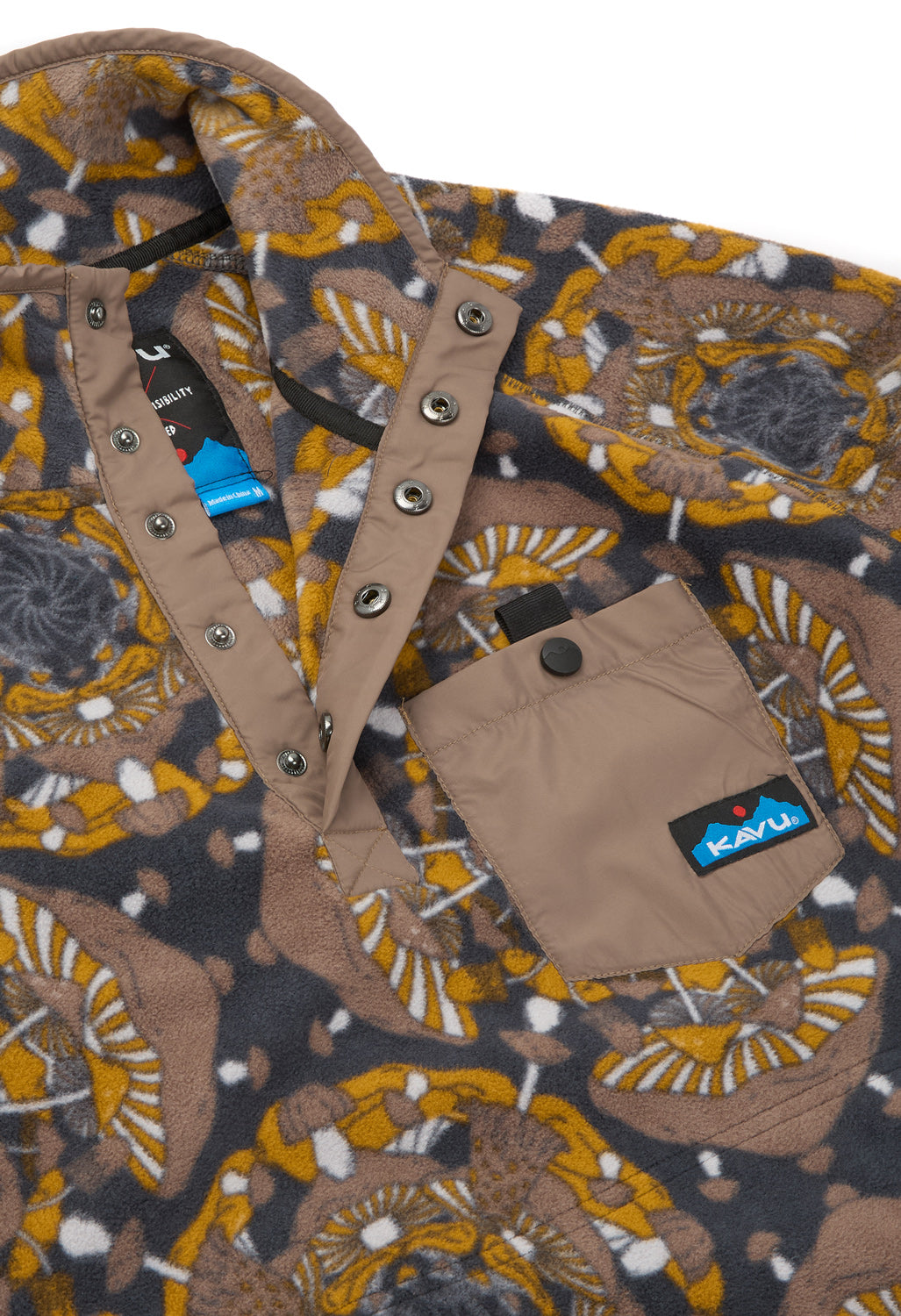 KAVU Men's Teannaway Fleece - Mushroom Montage