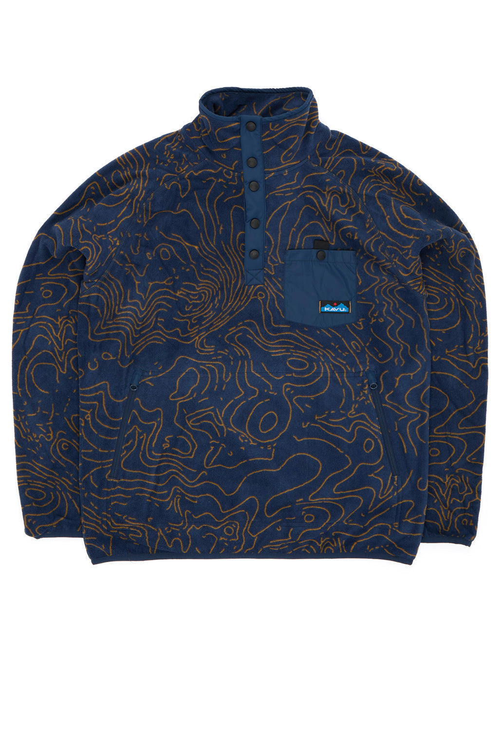 KAVU Men's Teannaway Fleece - Blue Water Topo