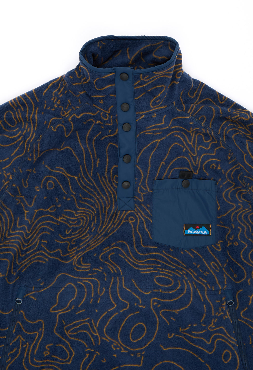 KAVU Men's Teannaway Fleece - Blue Water Topo