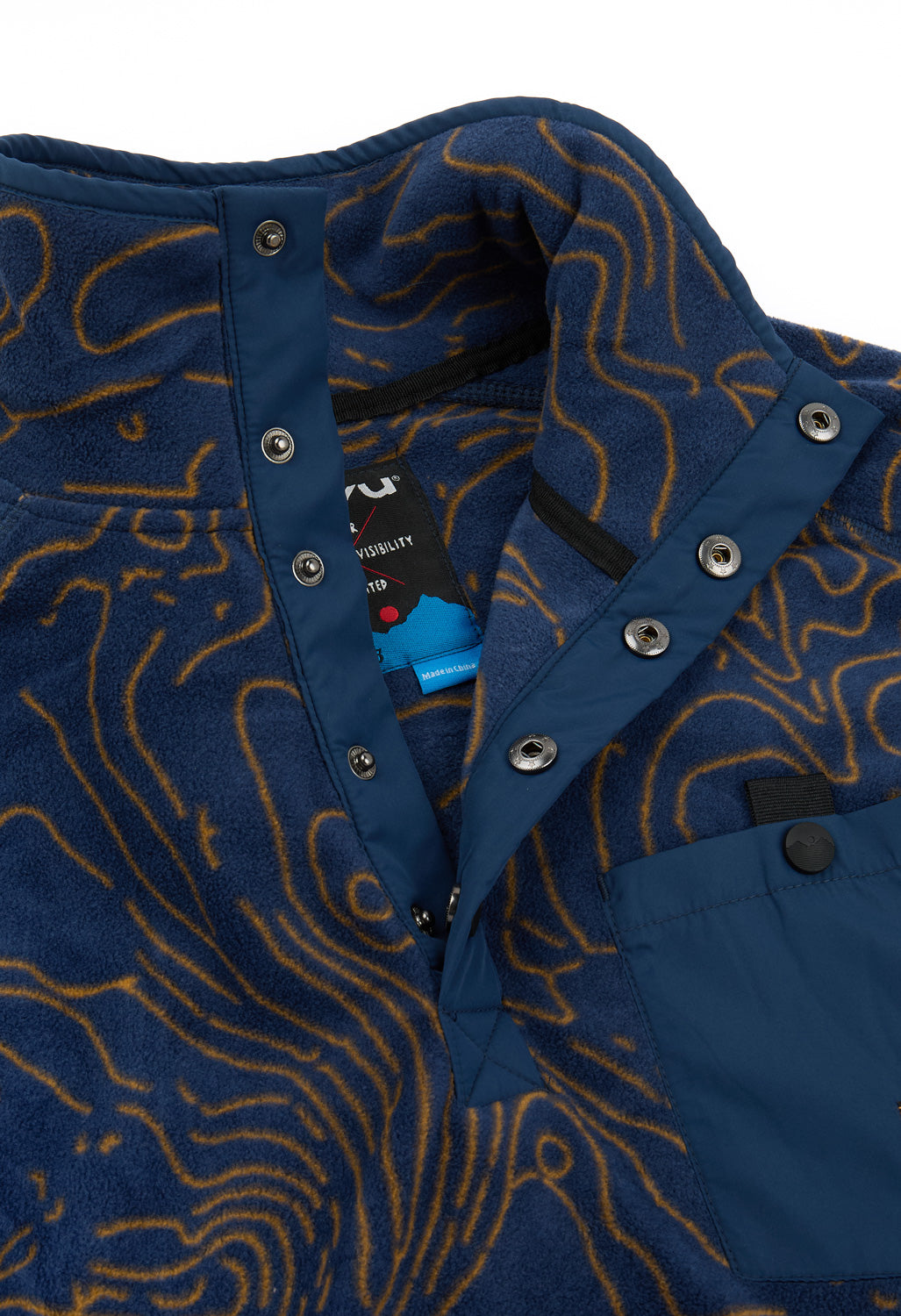 KAVU Men's Teannaway Fleece - Blue Water Topo