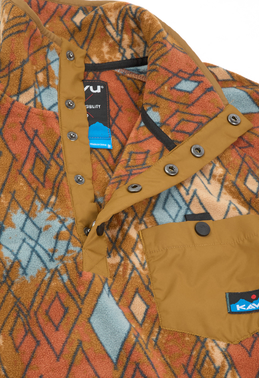 KAVU Men's Teannaway Fleece - Awhile Argyle