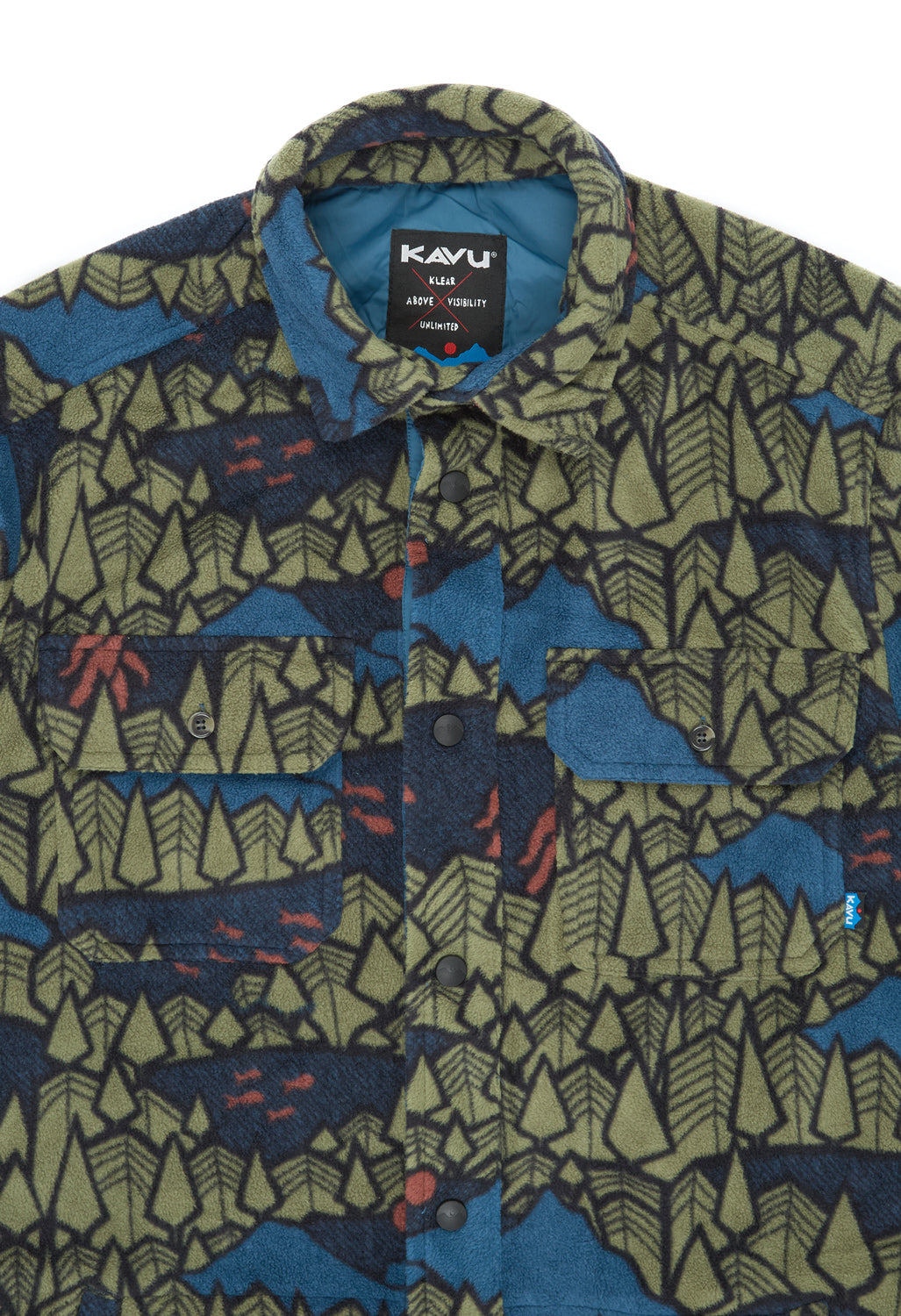 KAVU Men's Oh Chute Fleece Shirt - Sasquatch Twilight
