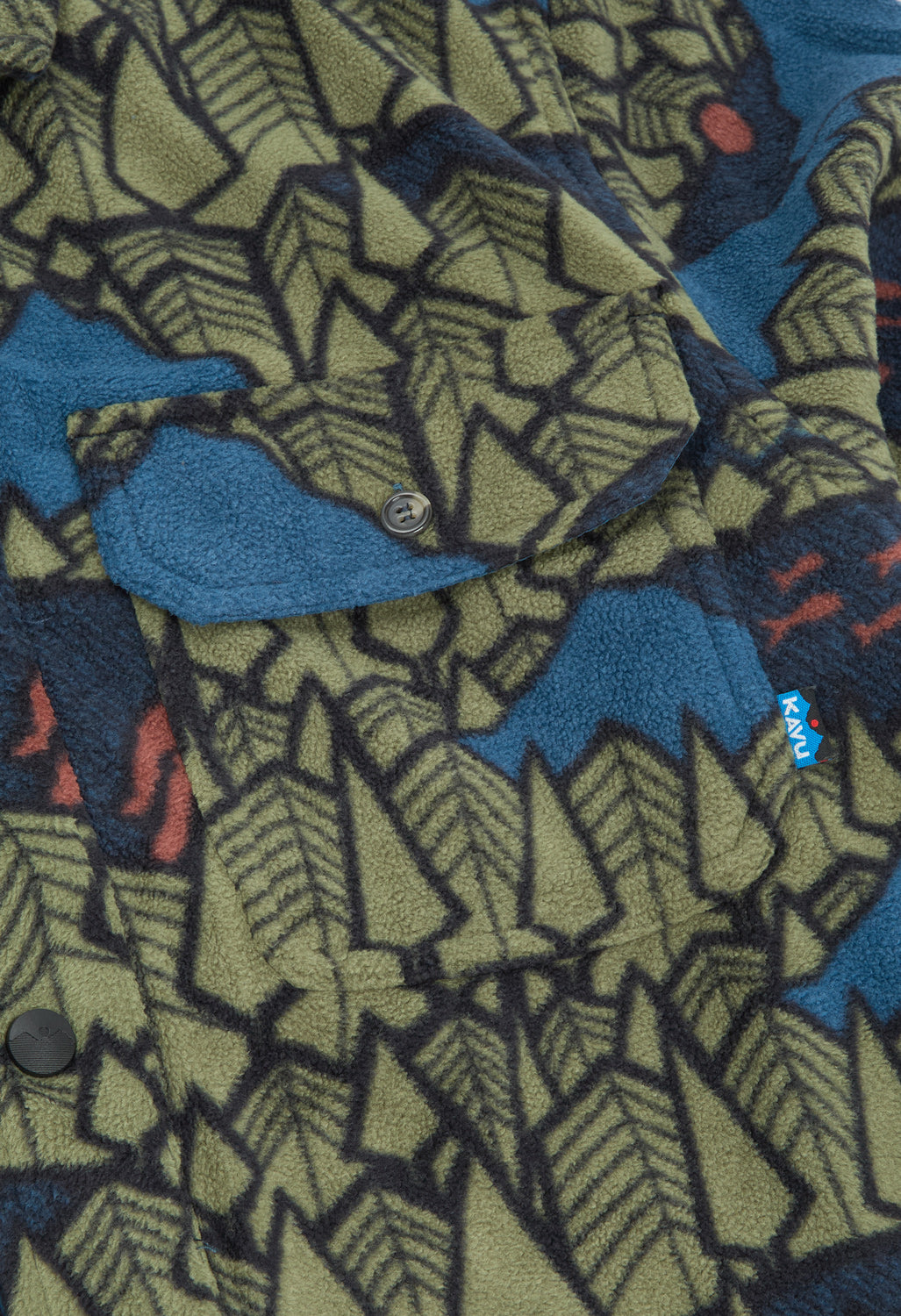 KAVU Men's Oh Chute Fleece Shirt - Sasquatch Twilight