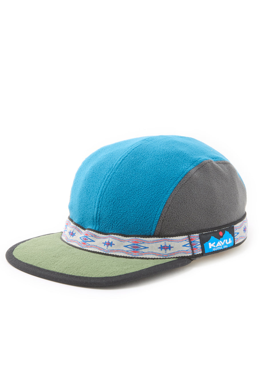 KAVU Fleece Strapcap - Forest Block