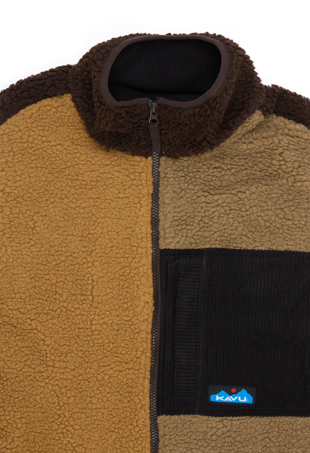 KAVU Men's Cooper Fleece Vest - Wild Wood Block