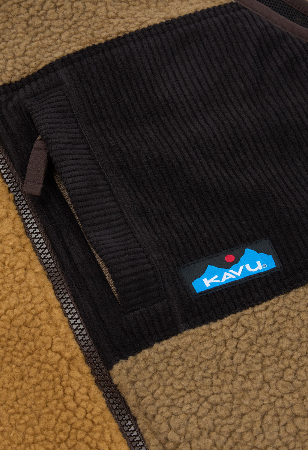 KAVU Men's Cooper Fleece Vest - Wild Wood Block