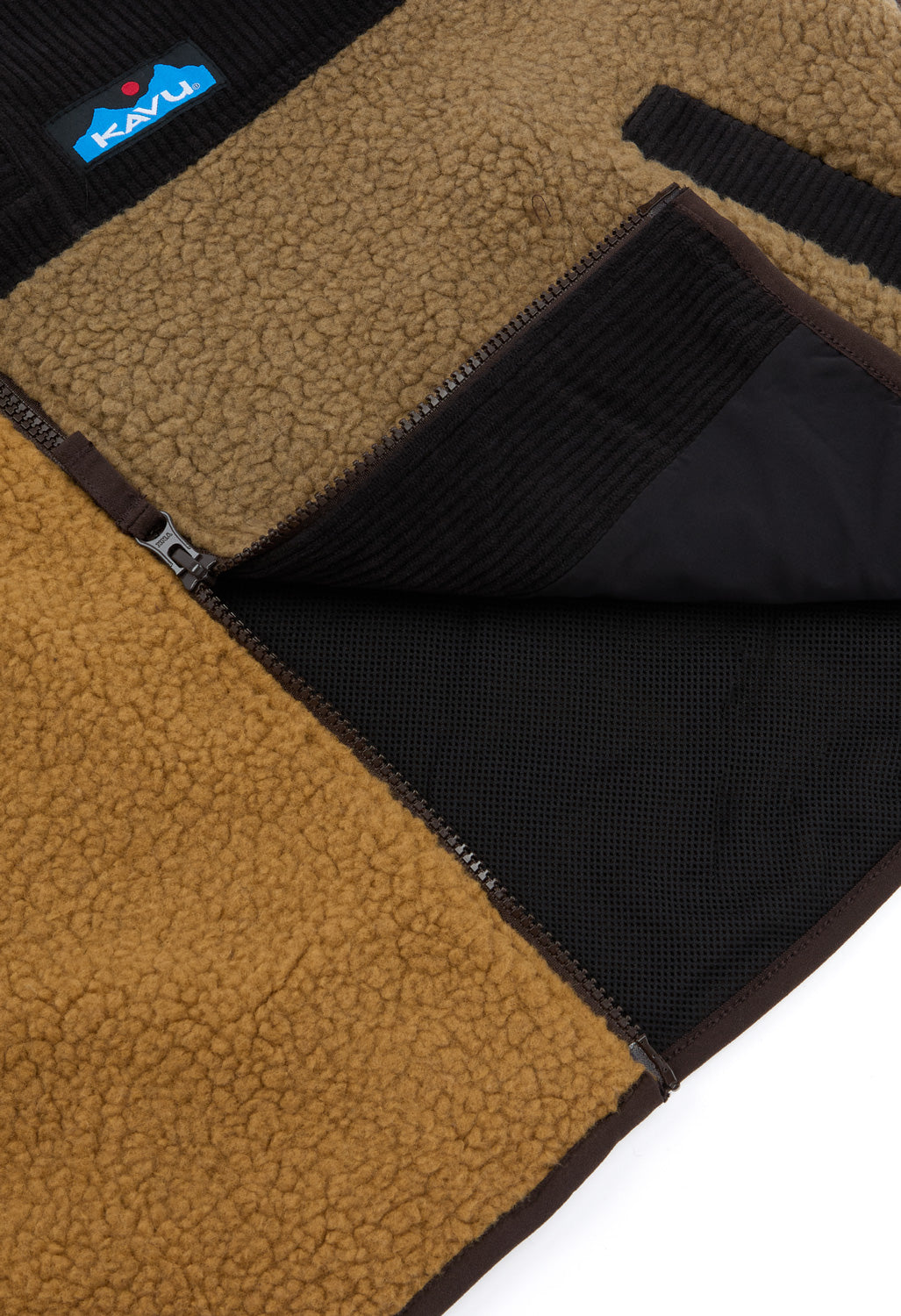 KAVU Men's Cooper Fleece Vest - Wild Wood Block