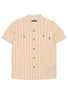 KAVU Men's Island Bound Short Sleeve Shirt - Sand Stripe