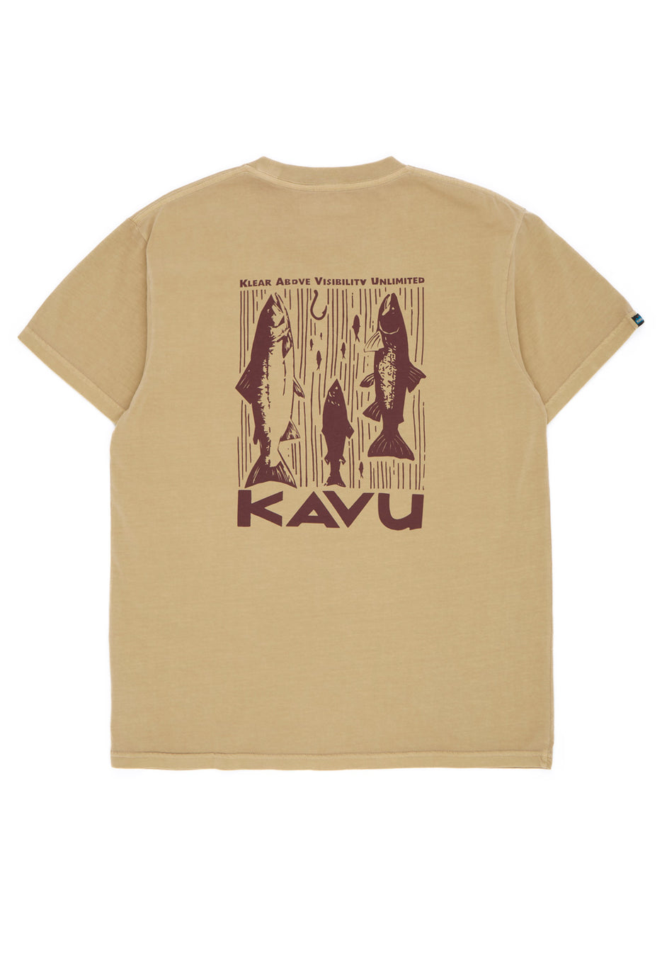 KAVU Men's Salmon T-Shirt - Olive Stone