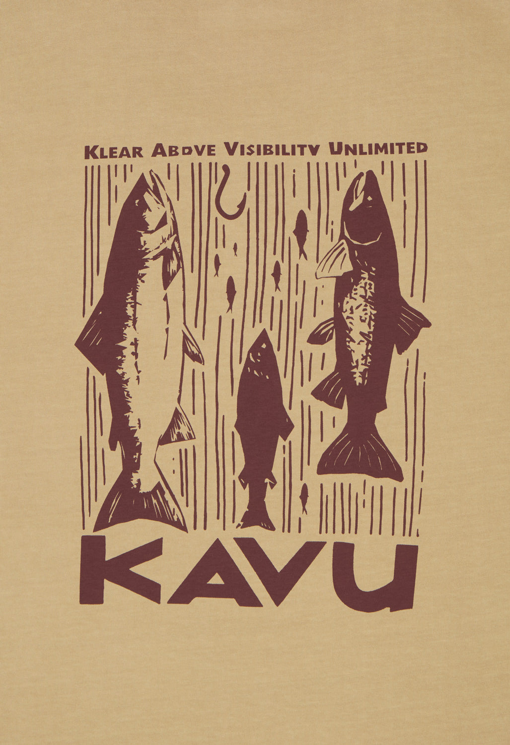 KAVU Men's Salmon T-Shirt - Olive Stone