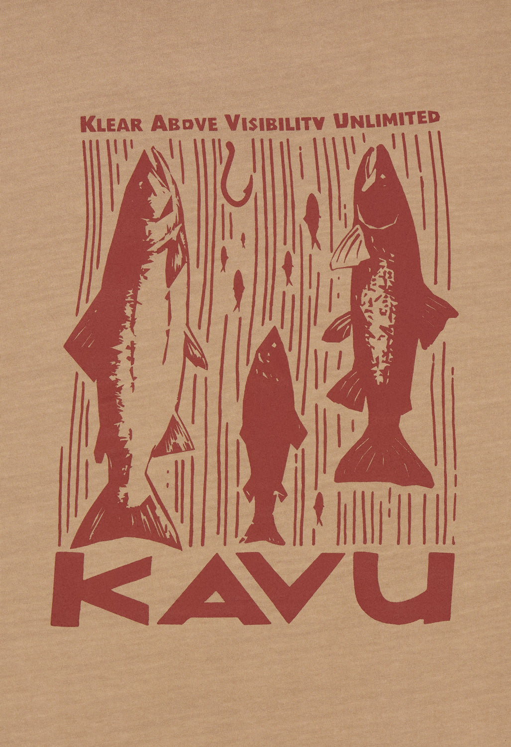 KAVU Men's Salmon T-Shirt - Buff