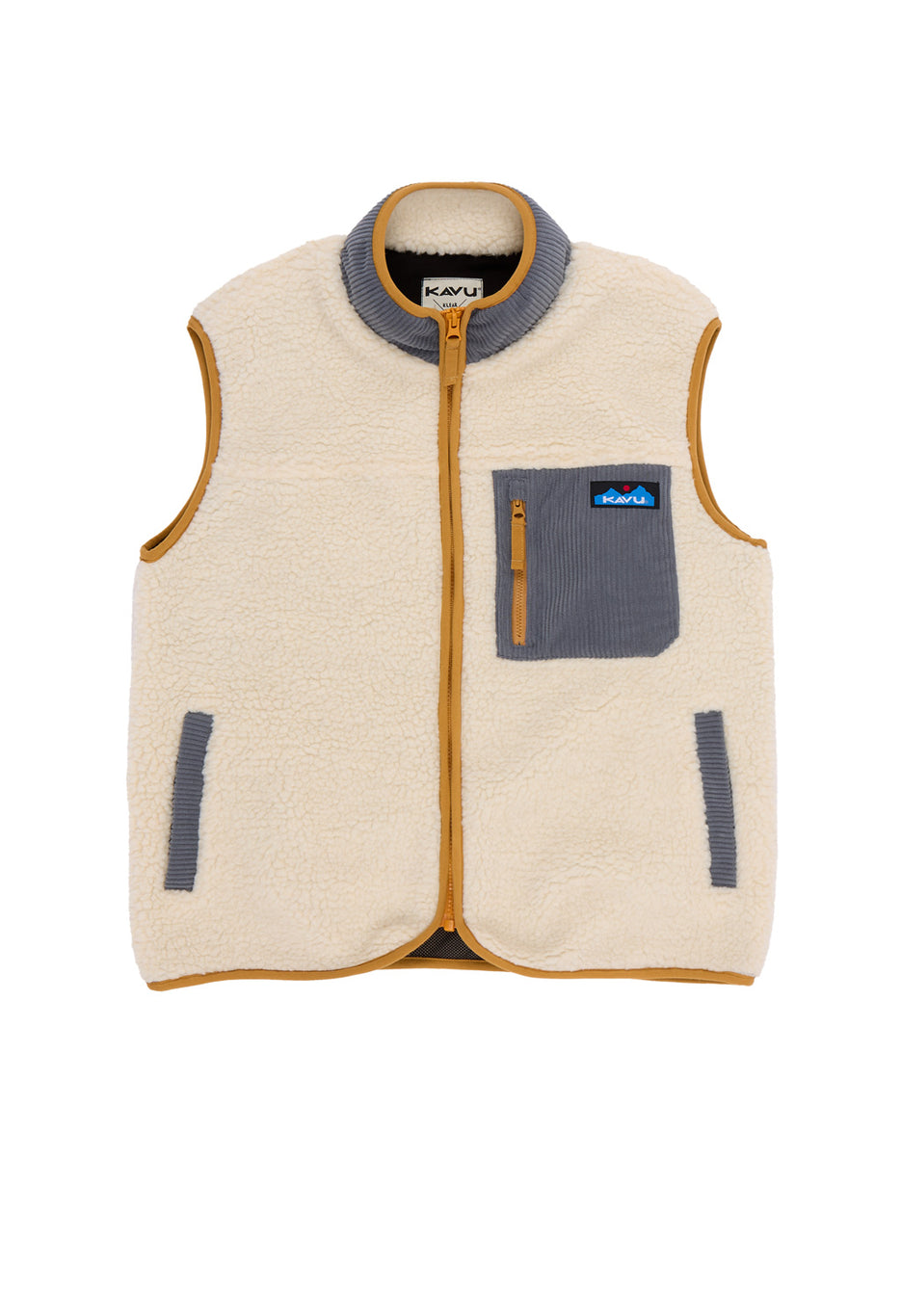 KAVU Women's Ozette Sherpa Fleece Vest - Natural