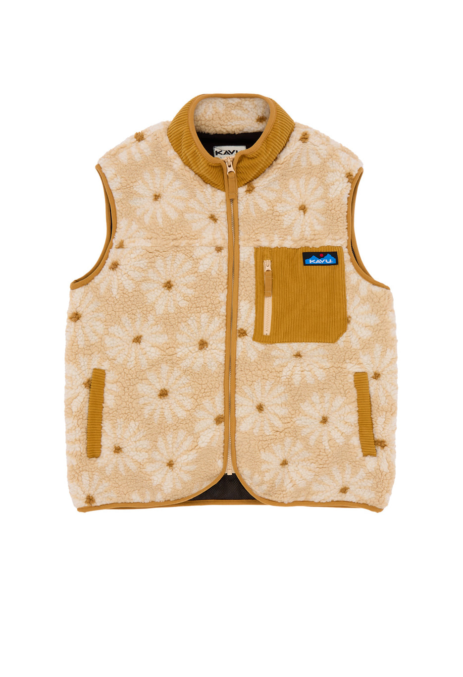 KAVU Women's Ozette Sherpa Fleece Vest - Mellow Daisy