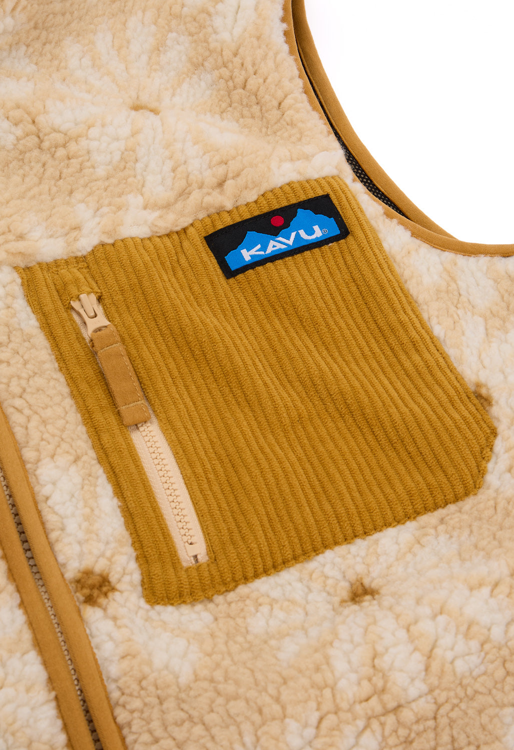 KAVU Women's Ozette Sherpa Fleece Vest - Mellow Daisy