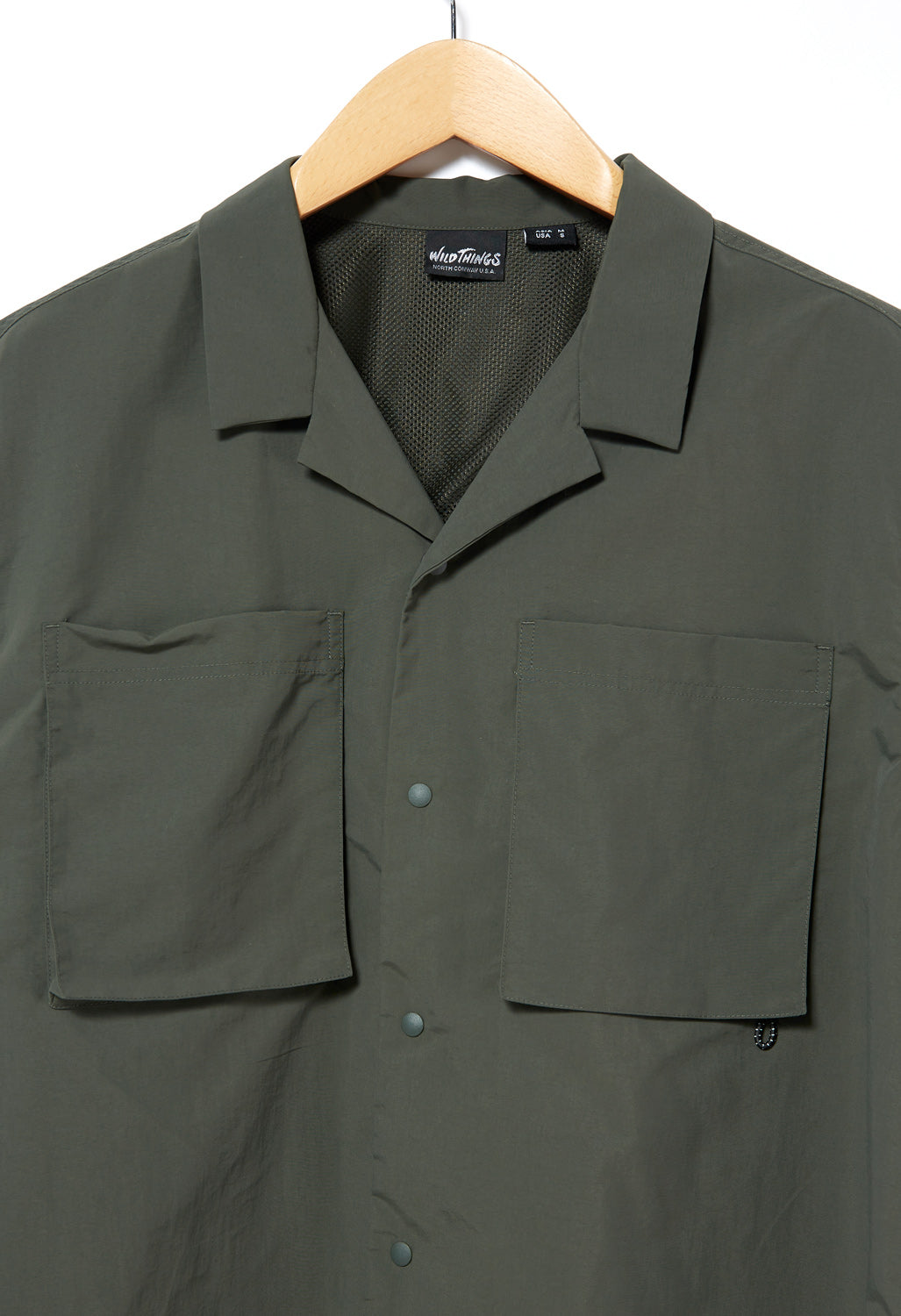 Wild Things Men's Half Sleeve Camp Shirt - Olive