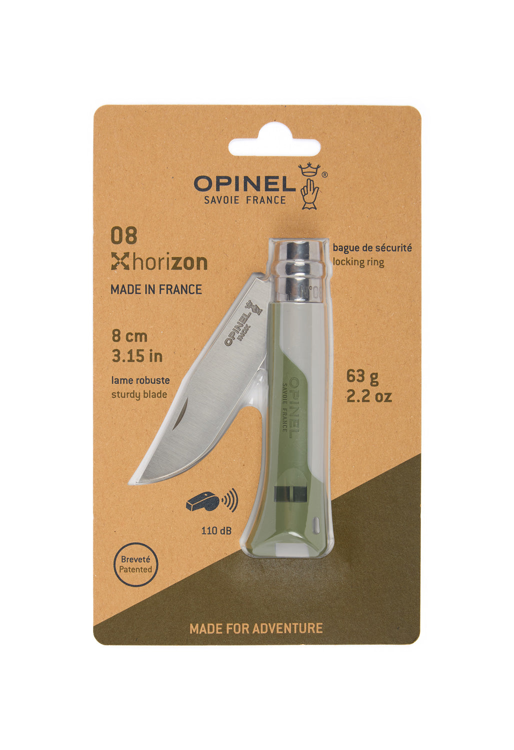 Opinel No. 08 Horizon Knife - Khaki