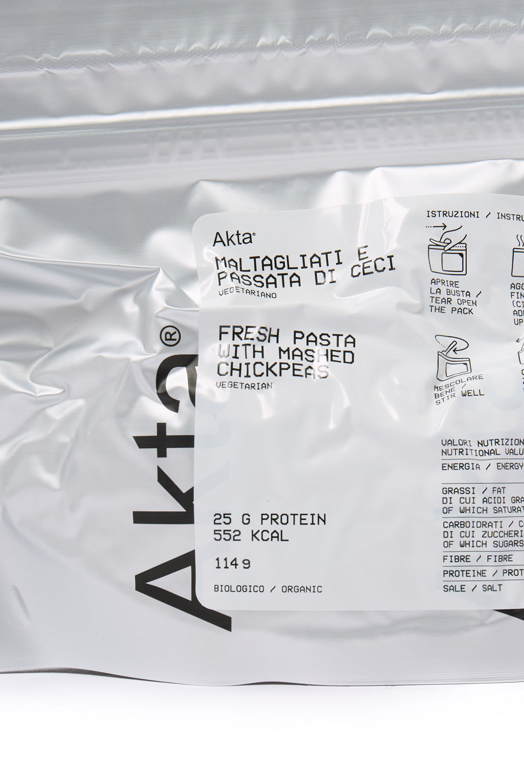 Akta Fresh Pasta with Mashed Chickpeas