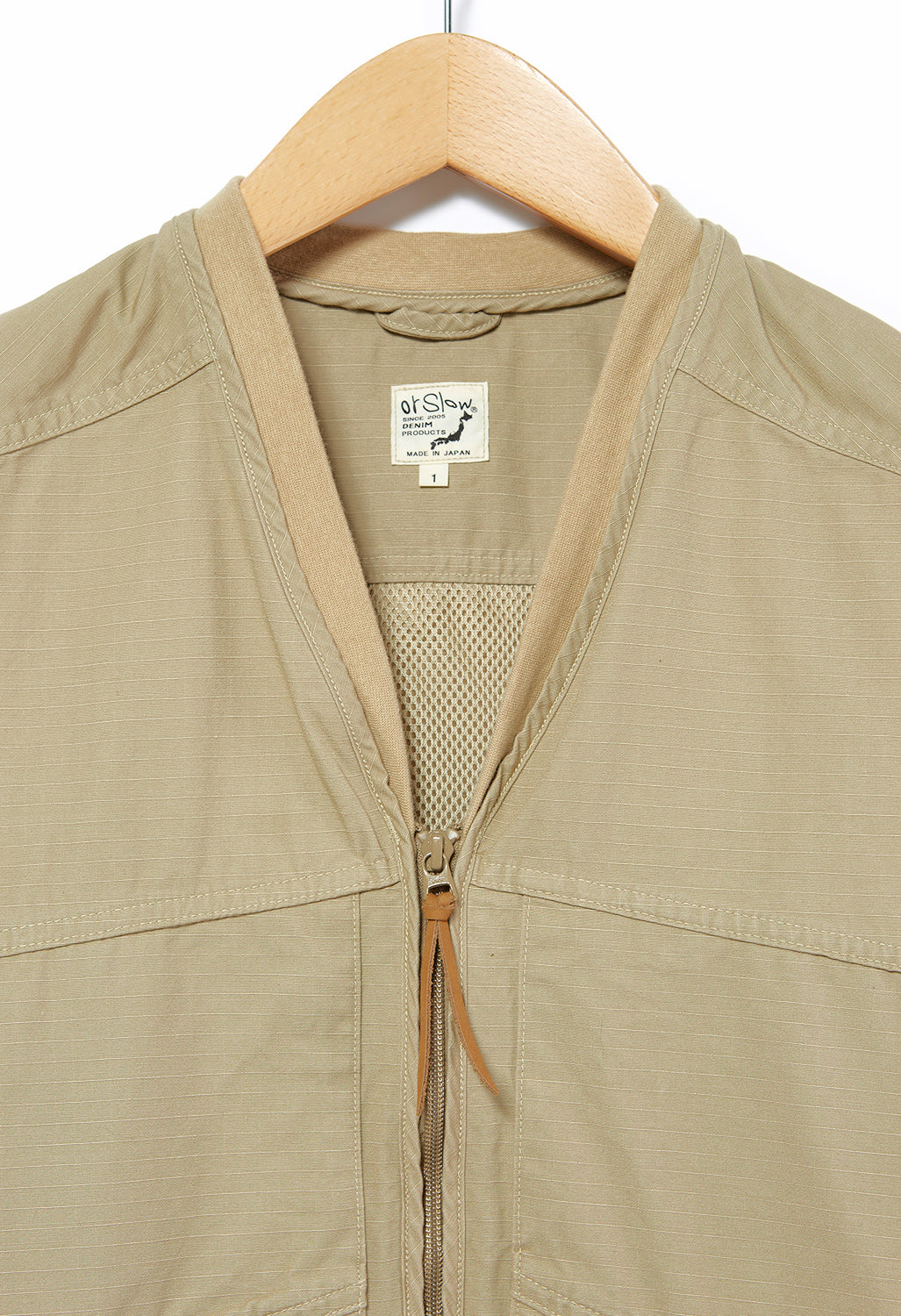 orSlow Utility Vest Beige at