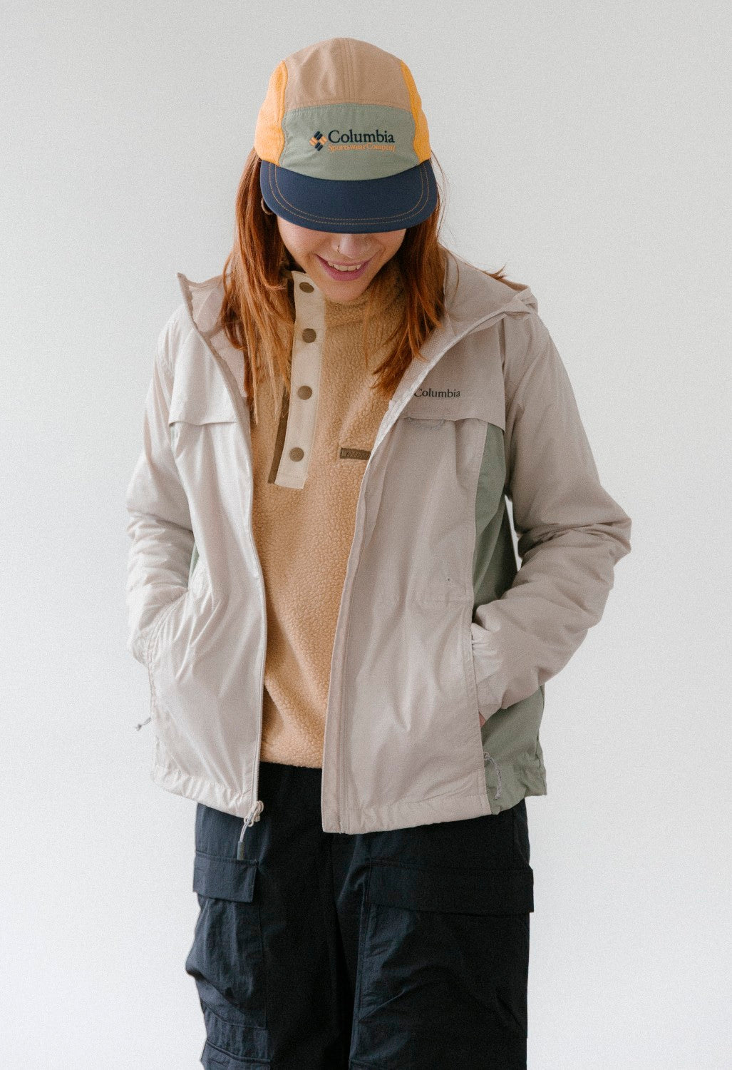 Columbia Women's Crested Canyon Windbreaker - Dark Stone / Safari